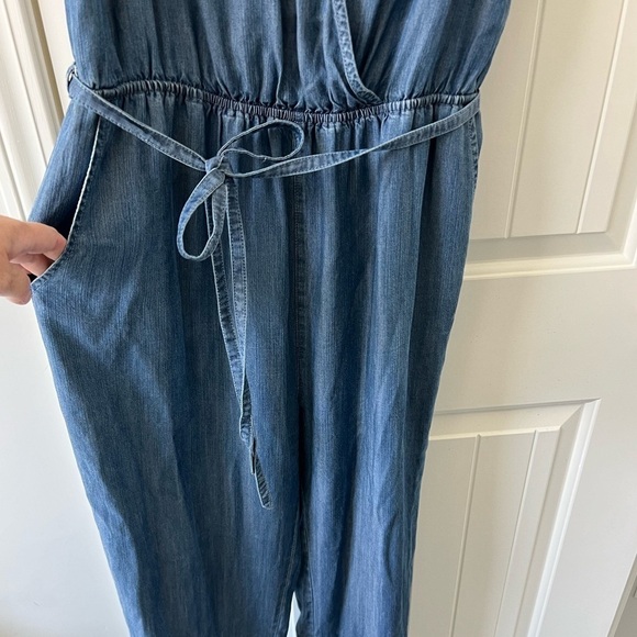 Anthropologie En Crème Jumpsuit Tencel Size L - Picture 3 of 13